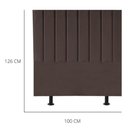 Ver imagem 5 de Cabeceira Cama Solteiro Box 100cm Luna Veludo e Frame Marrom