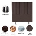 Ver imagem 2 de Cabeceira Cama Solteiro Box 100cm Luna Veludo e Frame Marrom