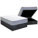 Ver imagem 1 de Conjunto Box Baú Casal: Colchão Molas Herval Maxspring C1780 + Base Crc Suede Gray (138x188)