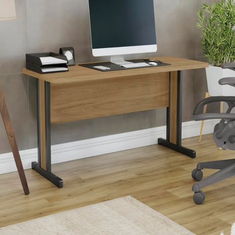 Mesa de Escritório Secretária Kappesberg Versátil 120cm Marrom