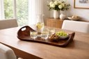 Ver imagem 1 de Bandeja em Lâmina Natural de Cinamomo com Design Orgânico Polaris Oona Design Castanho
