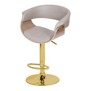 Banqueta Giratória Elba - Fendi | Dourado Brilho