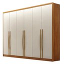 Ver imagem 1 de Guarda Roupa Casal Livorno 6 Portas 4 Gavetas Cinamomo Fendi - Novo Horizonte
