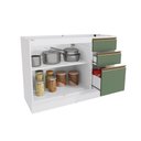 Ver imagem 3 de Balcão de Pia Celeste Kappesberg 100% Mdf 2 Portas 3 Gavetas Branco/verde 120cm