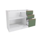 Ver imagem 4 de Balcão de Pia Celeste Kappesberg 100% Mdf 2 Portas 3 Gavetas Branco/verde 120cm
