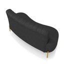 Ver imagem 7 de Sofá 2 Lugares Living 160cm Pé Ferro Dourado Maraú Sint Pu Preto K01 - D'Rossi