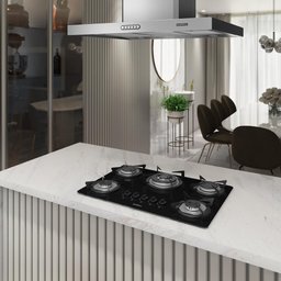 Cooktop Nardelli à Gás NDL 5B TC Vidro Preto Flange Inox - 4
