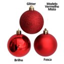 Ver imagem 3 de Conjunto 6 Bolas de Natal Vermelho Prime Tradicional Misto Glitter, Brilho e Fosca 6cm