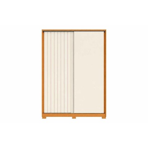 Guarda Roupa Frizatto Casal 2 Portas de Correr e 3 Gavetas - Cinamomo Off White Flex - Albatroz