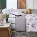 Ver imagem 3 de Cobertor Queen Size Grosso 200 Fios Nyla Dupla Face Estampado Luxuoso:ROSA