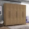 Guarda Roupa Antares 100% Mdf 6 Portas 5 Gavetas com Pés Noce Bronze - Lanza - 1