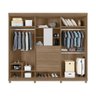 Guarda Roupa Antares 100% Mdf 6 Portas 5 Gavetas com Pés Noce Bronze - Lanza - 2