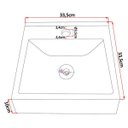 Ver imagem 3 de Cuba De Apoio Quadrada Com Torneira Inox Curta Válvula Click