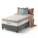 Ver imagem 1 de Cama Box Solteiro Cinza + Colchão Molas Ensacadas Pillow In Zidi Houston 88x188x65cm