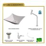 Kit Cuba L30 Torneira Link 1062 Metal Válvula 1 Polegada Sifão Pvc Flexível Compace - 3