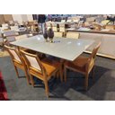 Ver imagem 3 de Cadeira Sanat da Treo Made Com Encosto Telinha Quadrada Indiana, Assento em Tecido e Madeira Maciça 