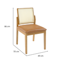 Ver imagem 6 de Cadeira Sanat da Treo Made Com Encosto Telinha Quadrada Indiana, Assento em Tecido e Madeira Maciça 