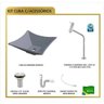 Kit Cuba L30 Torneira Link 1062 Metal Válvula 1 Polegada Sifão Pvc Flexível Compace - 3