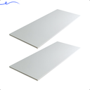 Ver imagem 2 de Kit 2 Prateleira Branca 70X35 Tampo Tabua Mdf Organizadora Decoração Cozinha Quarto Banheiro Sala