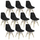 Ver imagem 3 de Kit 10 Cadeiras Charles Eames Eiffel Wood Design Preta