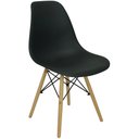 Ver imagem 2 de Kit 10 Cadeiras Charles Eames Eiffel Wood Design Preta