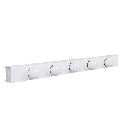 Arandela Camarim 5 Lâmpadas 65cm Alumínio Branco com Botão RL