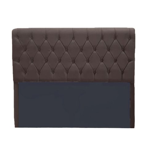 Cabeceira Lady 1,40 Suede Marrom - Dominic Decor