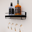 Ver imagem 2 de Adega Bar Bebida com Porta Taça 65 Cm Preto