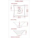 Ver imagem 3 de Cuba de Apoio para Banheiro L30 Folha com Válvula Click Lux Compace