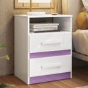 Ver mais imagens de Mesa de Cabeceira Infantil Apolo Branco Flex - Moval