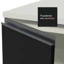 Ver mais imagens de Balcão Armário de Cozinha 40 cm 3 Gavetas Branco/Preto Glamy Madesa