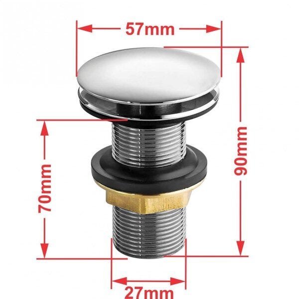 Kit Cuba L30 Torneira Link 1062 Metal Válvula Click 1 Polegada G Sifão Pvc Flexível Compace - 10