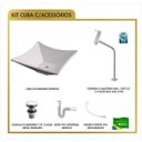 Ver imagem 3 de Kit Cuba L30 Torneira Link 1062 Metal Válvula Click 1 Polegada G Sifão Pvc Flexível Compace