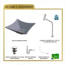 Ver imagem 3 de Kit Cuba L30 Torneira Link 1062 Metal Válvula Click 1 Polegada G Sifão Pvc Flexível Compace