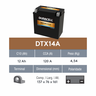 BATERIA MOTO DURACELL 12Ah HONDA CD 400 YAMAHA XV 500 VIRAGO DTX14A GEL AGM - 4