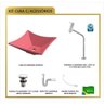 Kit Cuba L30 Torneira Link 1062 Metal Válvula Click 1 Polegada G Sifão Pvc Flexível Compace - 5