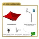 Ver imagem 3 de Kit Cuba L30 Torneira Link 1062 Metal Válvula Click 1 Polegada G Sifão Pvc Flexível Compace