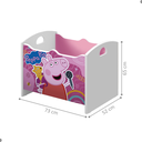 Ver imagem 2 de Baú Organizador Infantil Adamantina Rosa Branco