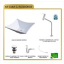 Ver imagem 3 de Kit Cuba L30 Torneira Link 1062 Metal Válvula Click 1 Polegada G Sifão Pvc Flexível Compace