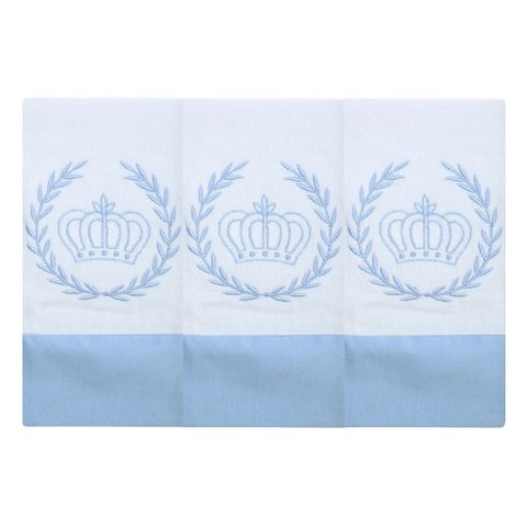 Jogo de Fralda de Boca - Realeza:realeza Azul