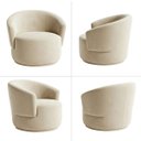 Ver imagem 3 de Poltrona Orgânica Decorativa com Design Moderno em Veludo