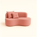 Ver imagem 2 de Conjunto 01 Poltrona + Sofá e 1 Puff Curvo Orgânico Nature Gaia Veludo Rosa - Montanaris Decor