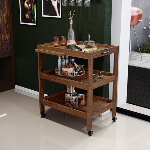 Carrinho Gourmet Churrasco Festa Bar Madeira