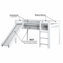 Ver imagem 4 de Cama Alta Infantil com Escorregador em Madeira Maciça/MDF