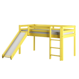 Cama Alta Kids com Escorregador em Madeira Maciça/MDF - 3