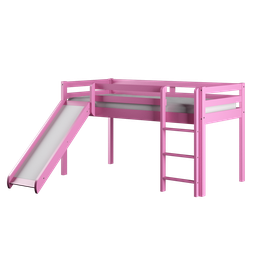Cama Alta Kids com Escorregador em Madeira Maciça/MDF - 3