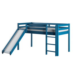 Cama Alta Kids com Escorregador em Madeira Maciça/MDF - 3