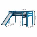 Ver imagem 3 de Cama Alta Infantil com Escorregador em Madeira Maciça/MDF