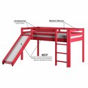 Ver imagem 5 de Cama Alta Infantil com Escorregador em Madeira Maciça/MDF