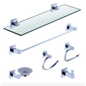 Kit Acessório para Banheiro em Aço Inox Polido